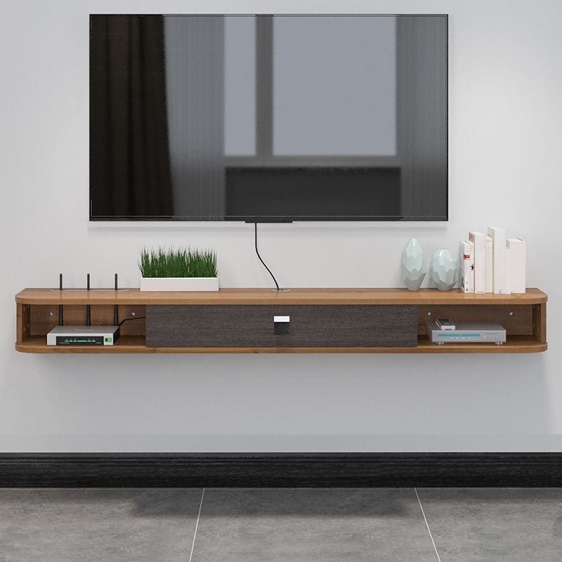 Meuble TV contemporain en bois, Console murale, avec rangement, pour le salon