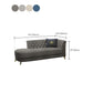 Chaise longue moderna imbottita con braccioli arrotolati