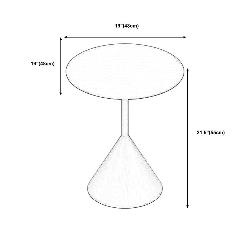 ペデスタルメタルコーヒーテーブルラウンドブラック/ホワイトカクテルテーブル