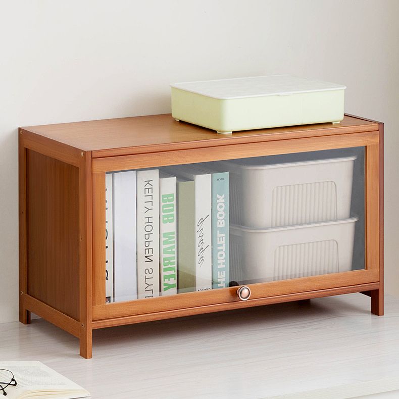 Étagère de livre standard avec portes étagère brune pour salle d'étude