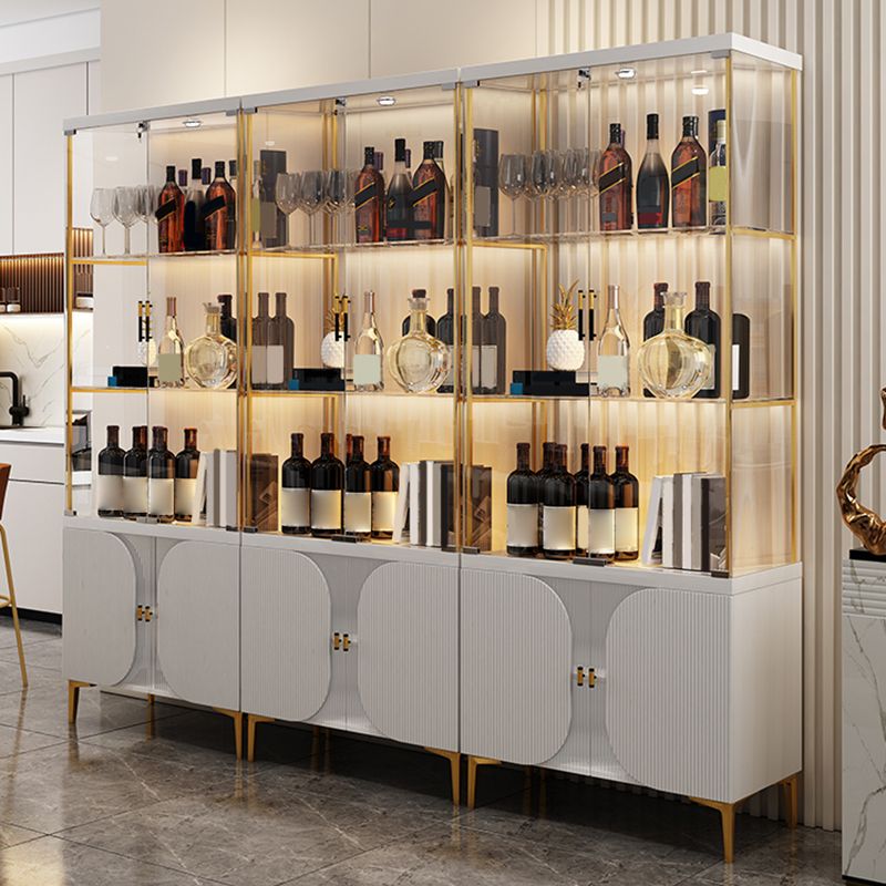 Mobile moderno mobile in vetro armadio con porte per sala da pranzo