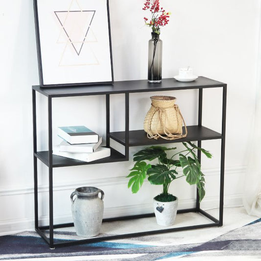 9.84" W Contemporary Console Accent Table Antique Finish Console Sofa Table