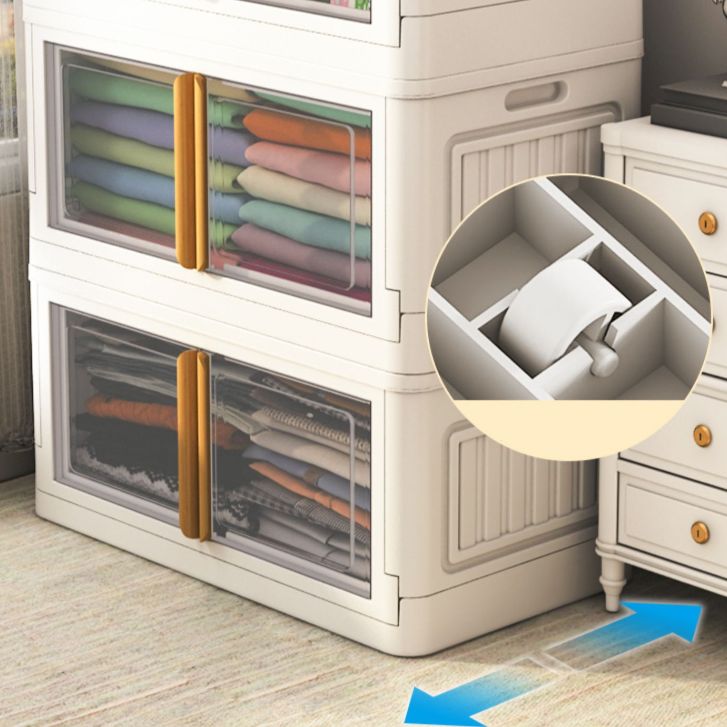 Eigentijdse plastic opbergkast scharnierende kast voor slaapkamer