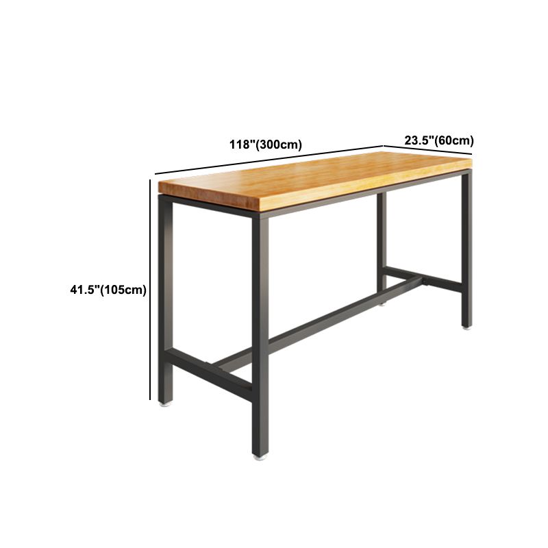 1/5/9 pezzi tavolo da barra di ferro industriale set di bistrot in legno di pino con poggiapiedi