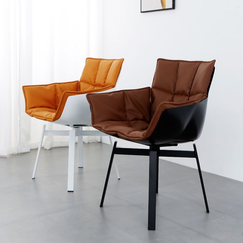 24.41 "L x 24.41" W x 33.46 "H Moderne kussen achterste kussen Top Arms Chair voor woonkamer
