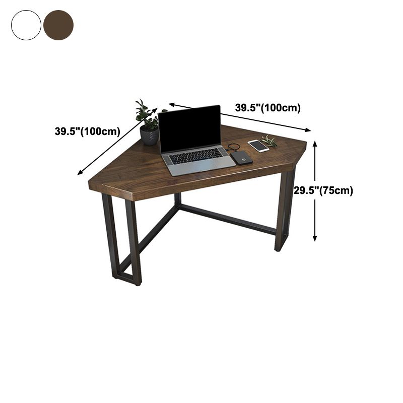 Modern Style Office Desk Solid Wood Home Use Desk with Metal Legs Clearhalo 'Furniture' 'furniture_office_desk' 'Office Desks' 'Office Furniture' 'office_desk' 1200x1200_c03d32f6-37fc-47d7-bbd0-405e873e330a