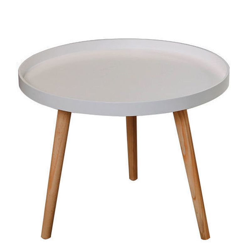 3 Legs Base Design Density Board  End Table with Round Side Table