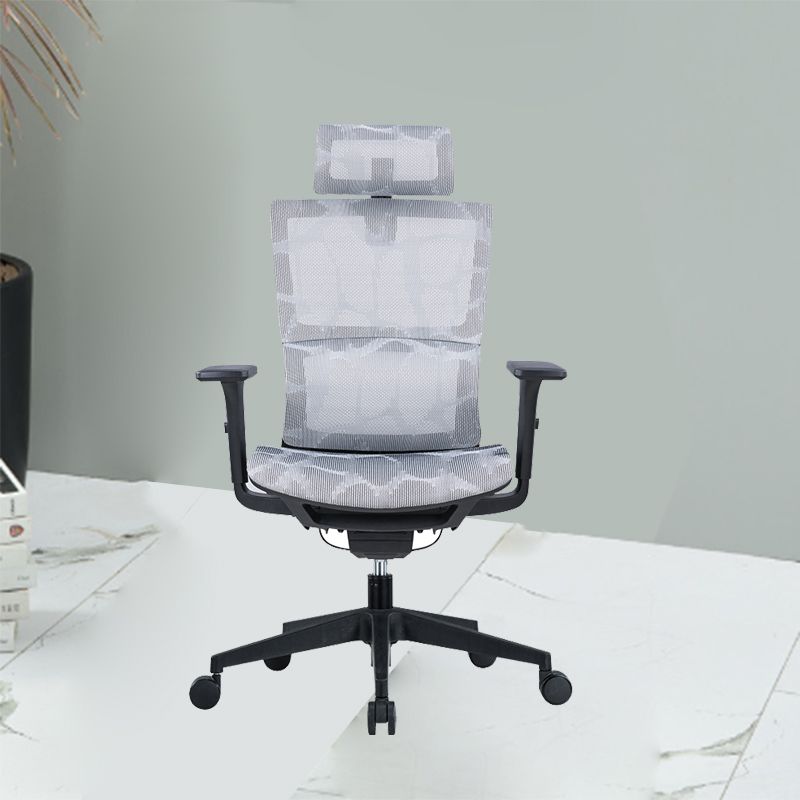 Modern Tilt Mechanism Swivel Chair Ergonomic Gray Mesh Desk Chair Clearhalo 'furn' 'furn_office_chair' 'Furniture' 'Office Chairs' 'Office Furniture' 'office_chair' 1200x1200_c03ef397-44c8-4c01-b179-48245dcce3cc