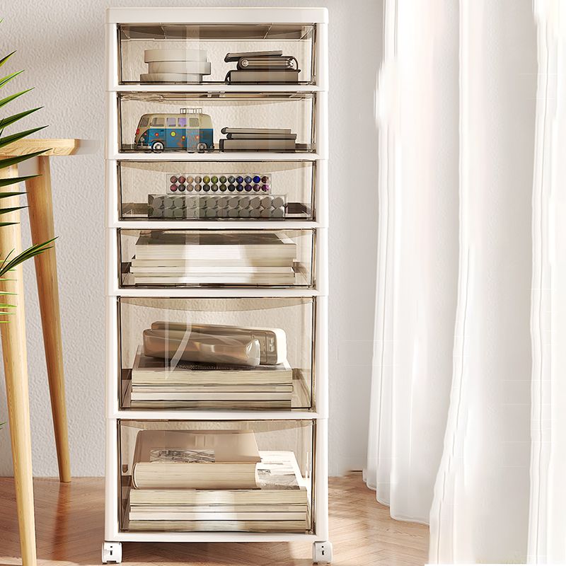 Archivo de archivos transparentes verticales Cajones de plástico contemporáneos Archivo