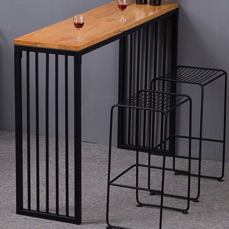 Modern Bar-height Table with Black Base 41.3-inch Height Table for Patio Use Clearhalo 'Bar Furniture' 'Bar Tables' 'bar_tables' 'furn' 'furn_bar_tables' 'Furniture' 'Kitchen & Dining Furniture' 1200x1200_c041e88e-7d71-4691-82cd-68520bfdc577