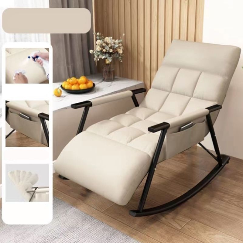 Chaise de fauteuil incliné créatif couleurs de couleur de couleur unie en cuir en cuir solide