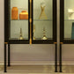 Modern Curio Cabinet Metal Glass Doors Storage Cabinet with Lighting Clearhalo 'Display & China Cabinets' 'display_china_cabinets' 'furn' 'furn_display_china_cabinets' 'Furniture' 'Kitchen & Dining Furniture' 1200x1200_c043a7fd-f150-412d-93d5-1b516f1c9aaf