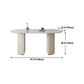 Contemporary Dining Table Stone Dining Table in White with Double Pedestal Clearhalo 'Dining Tables & Seating' 'Dining Tables' 'dining_table' 'furn' 'furn_dining_table' 'Furniture' 'Kitchen & Dining Furniture' 1200x1200_c0440a2c-943d-440f-8c36-7155cbcd77d1