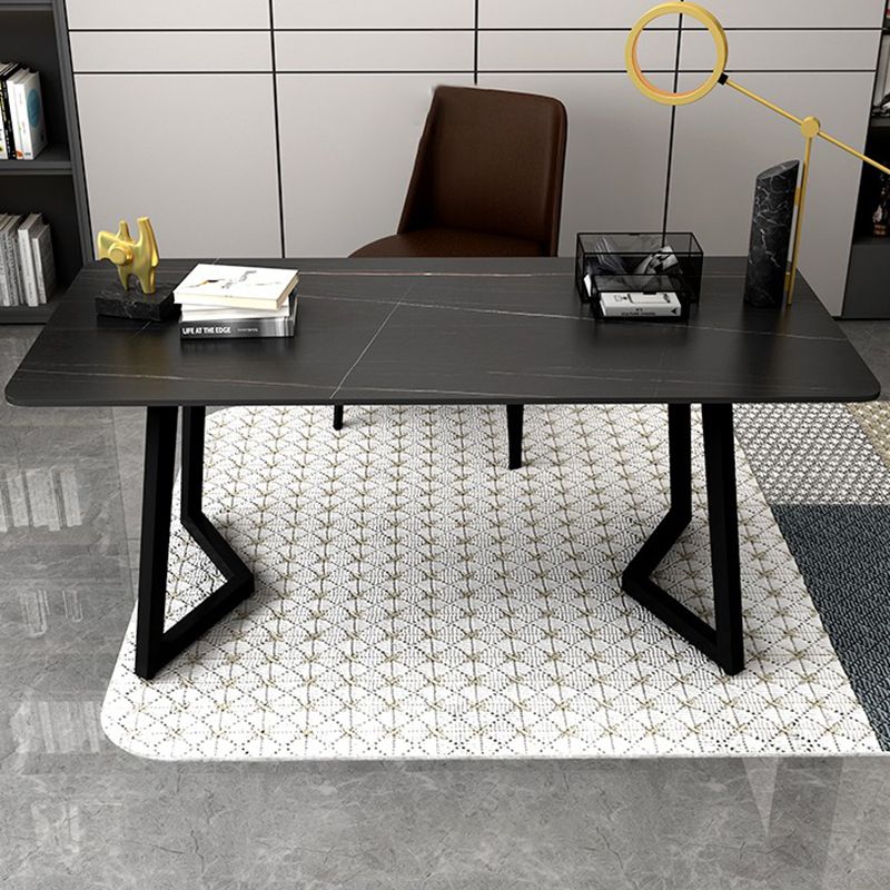 Scrivania rettangolare da ufficio in stile industriale scrivania da ufficio con gambe metalliche