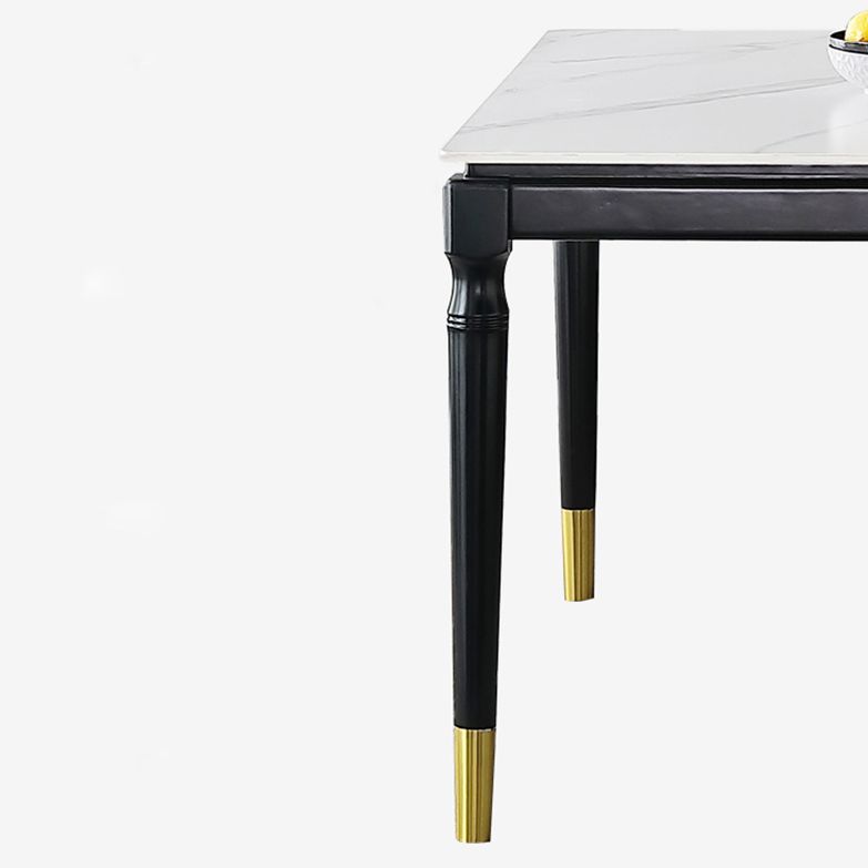 Stone Dining Site Table Industrial Style 4 Legs Dining Table for Kitchen Home Clearhalo ' dining_table' 'Dining Tables & Seating' 'Dining Tables' 'furn' 'furn_dining_table' 'Furniture' 'furniture_dining_table' 'Kitchen & Dining Furniture' 'kitchen&dining_furn' 'kitchen' 'kitchen_dining_table' 1200x1200_c0459b4f-73e9-44f3-a3d9-abcfa7b3d1d5