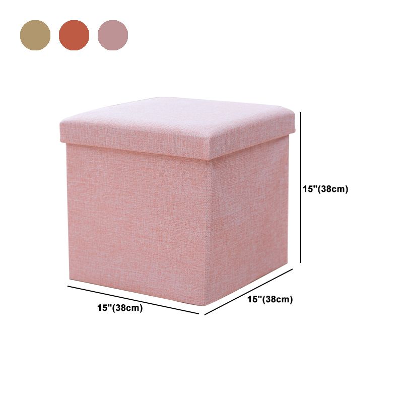 Modern Cotton Pouf Ottoman Pure Color Foldable Square Chair Ottoman with Storage Clearhalo 'furn' 'furn_ottomans_poufs' 'Furniture' 'Living Room Furniture' 'Ottomans & Poufs' 'ottomans_poufs' 1200x1200_c0467bbf-1d5a-49a8-bf34-e7d8759c7520