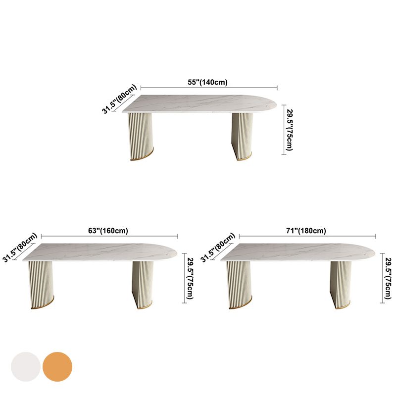 Metal Contemporary Free Form Dining Table Sintered Stone Table for Dining Room and Kitchen Clearhalo ' dining_table' 'Dining Tables & Seating' 'Dining Tables' 'furn' 'furn_dining_table' 'Furniture' 'furniture_dining_table' 'Kitchen & Dining Furniture' 'kitchen&dining_furn' 'kitchen' 'kitchen_dining_table' 1200x1200_c0471f1c-cff5-4bf4-bcd3-c3108ef2e9df
