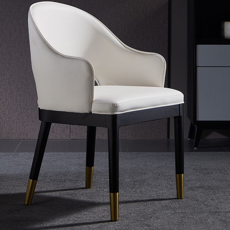 Glam Wood Dining Room Chairs Leather Dining Arm Chairs for Restaurant Use Clearhalo ' kitchen&dining_furn' 'Dining Chairs' 'Dining Tables & Seating' 'dining_chair' 'furn' 'furn_dining_chair' 'Furniture' 'furniture_dining_chair' 'Kitchen & Dining Furniture' 'kitchen' 1200x1200_c04756b6-6f9b-4d54-adc0-de7b5ab848d9