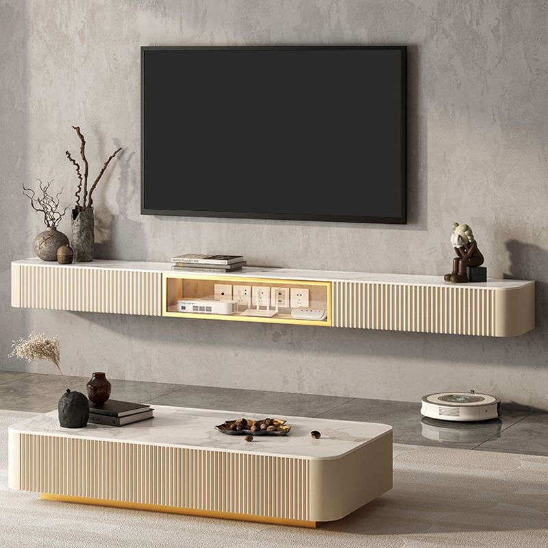 Glam Stone TV Stand Console Wall-mounted TV Media Stand with Drawers for Living Room Clearhalo 'furn' 'furn_tv_stands_entertainment_centers' 'Furniture' 'Living Room Furniture' 'TV Stands & Entertainment Centers' 'TV Stands & Media Storage Furniture' 'tv_stands_entertainment_centers' 1200x1200_c04821c8-2592-475d-99c5-2bea3f7e6071