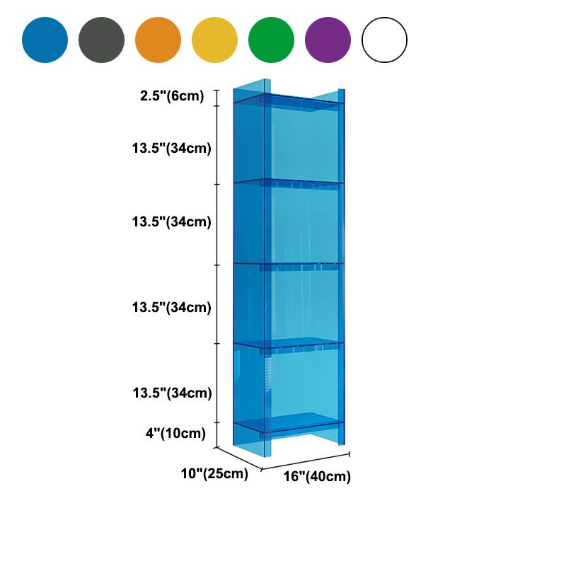 Glam Acrylic Vertical Standard Bookshelf Closed Back Bookshelf for Living Room Clearhalo 'Bookcases' 'furn' 'furn_bookcases' 'Furniture' 'furniture_bookcases' 'kitchen' 'kitchen_bookcases' 'Living Room Furniture' 'Office Furniture' 1200x1200_c0489722-c589-48a2-8812-e6fa9a122d9b