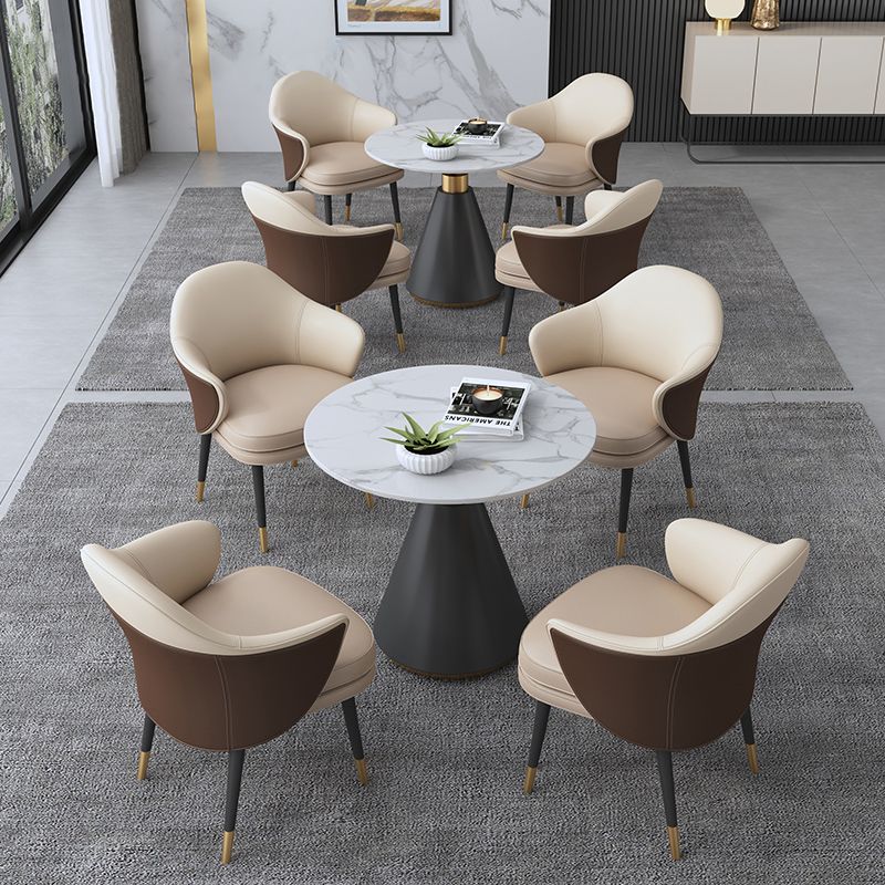 Contemporary Stone Dining Table Round Pedestal Home Kitchen Dinner Furniture Clearhalo ' dining_table' 'Dining Tables & Seating' 'Dining Tables' 'furn' 'furn_dining_table' 'Furniture' 'furniture_dining_table' 'Kitchen & Dining Furniture' 'kitchen&dining_furn' 'kitchen' 'kitchen_dining_table' 1200x1200_c048b0bc-2a33-4837-a3ee-f606ec03dd61