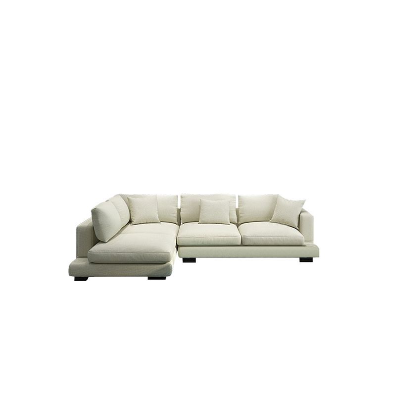 Square Arm Sectional for Living Room with Pillowed Back Cushions Clearhalo 'furn' 'furn_sectionals' 'Furniture' 'furniture_sectionals' 'Living Room Furniture' 'Sectionals' 1200x1200_c049bd6f-b722-4251-8abc-b883c9c6d6b4