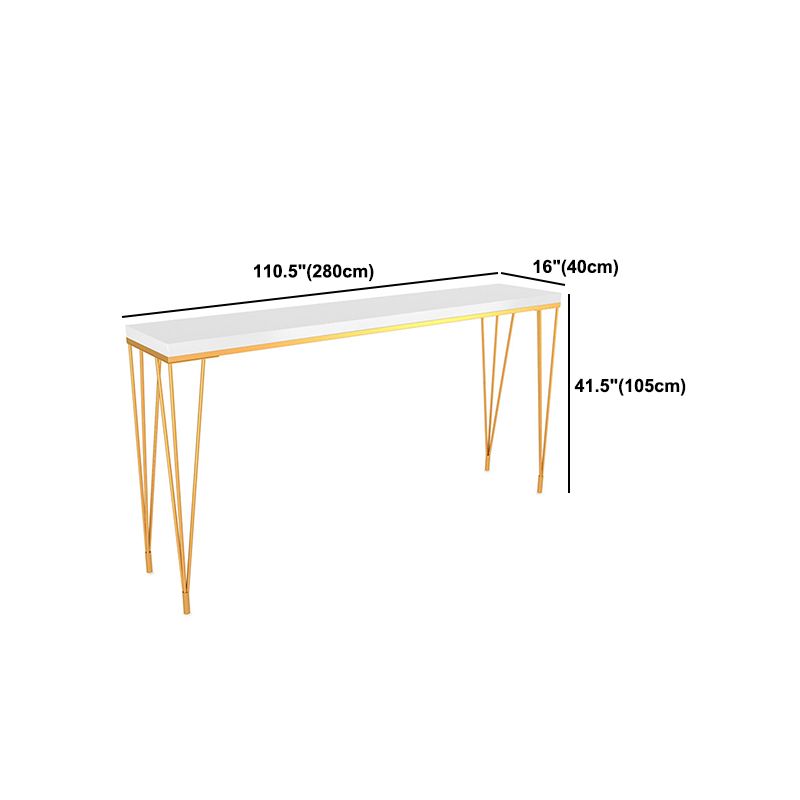 Modern White Wooden Bar Table Rectangle Dining Table with 4 Legs Clearhalo 'Bar Furniture' 'Bar Tables' 'bar_tables' 'furn' 'furn_bar_tables' 'Furniture' 'Kitchen & Dining Furniture' 1200x1200_c04a2d33-f94c-4b43-9f91-28a8c9a17f77