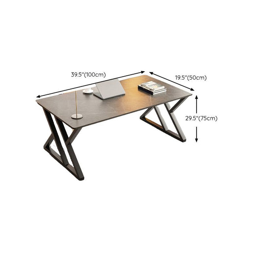 Bureau de bureau industriel Finition antique bureau d'ordinateur rectangulaire