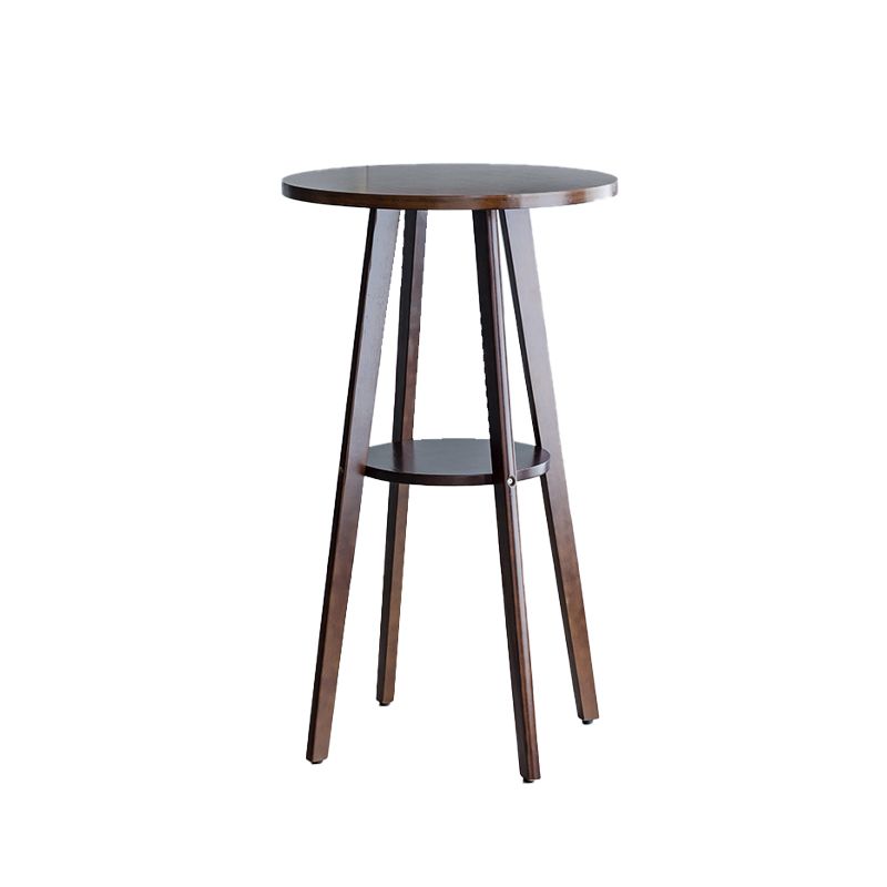 Eigentijdse ronde massief houten bar-eettafel voor thuisgebruik