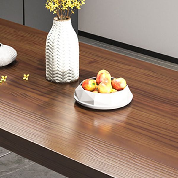 Modern Solid Wood Table Rectangular Pine Wood Dining Table with Black Sled Base Clearhalo 'Dining Tables & Seating' 'Dining Tables' 'dining_table' 'furn' 'furn_dining_table' 'Furniture' 'furniture_dining_table' 'Kitchen & Dining Furniture' 'kitchen' 'kitchen_dining_table' 1200x1200_c04bb00b-253f-4de5-a3cd-0f93e3b609e3