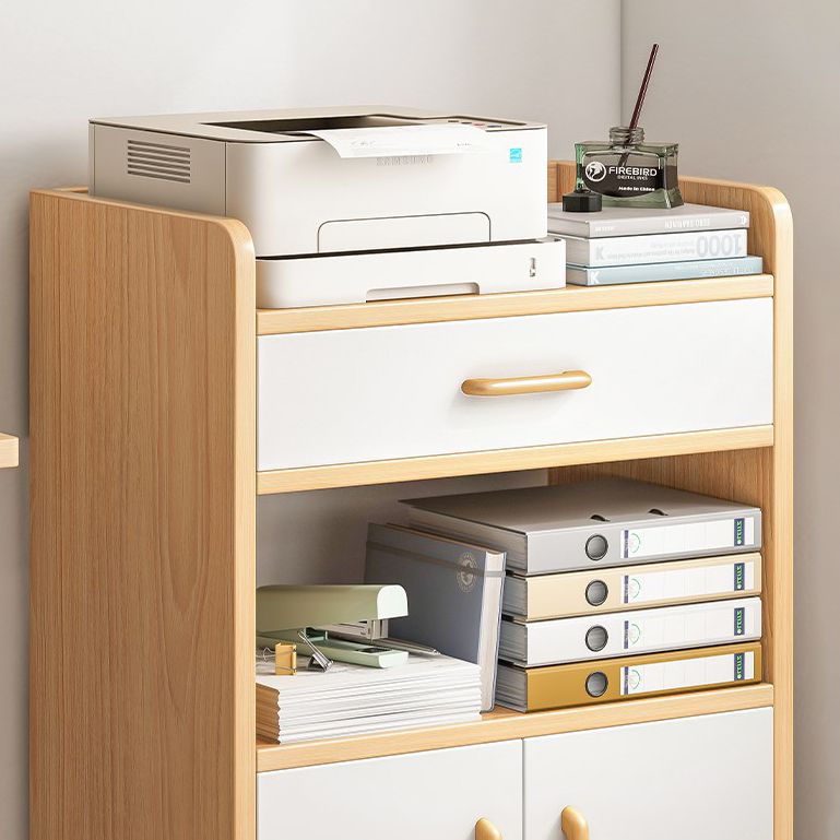 Estantería de estilo contemporáneo abierta estantería con ruedas para la oficina en casa