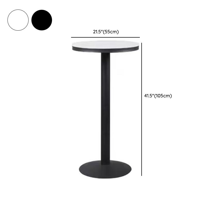 Modern Round Bar Table Set 1/3 Pcs Stone Top Bar Table and Leather Upholstered Stools Clearhalo 'Bar Furniture' 'furn' 'furn_home_bar_bar_sets' 'Furniture' 'Home Bars & Bar Sets' 'home_bar_bar_sets' 'Kitchen & Dining Furniture' 1200x1200_c04c8cd3-5441-4542-a66a-8eb2fa9b30c8