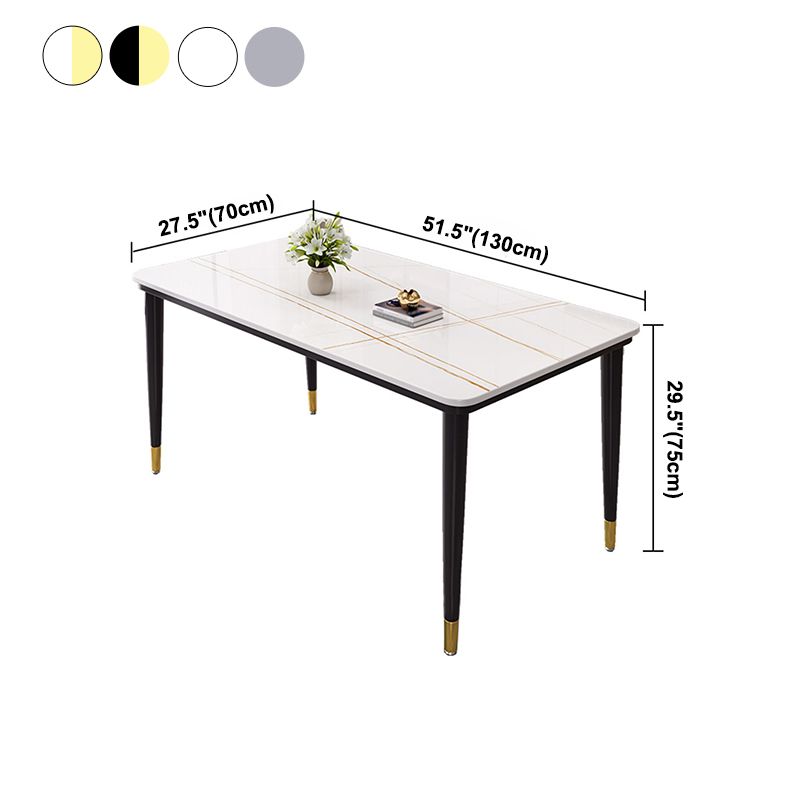 Industrial Rectangle Shape Table Sintered Stone Top Dining Table for Kitchen Clearhalo ' dining_table' 'Dining Tables & Seating' 'Dining Tables' 'furn' 'furn_dining_table' 'Furniture' 'furniture_dining_table' 'Kitchen & Dining Furniture' 'kitchen&dining_furn' 'kitchen' 'kitchen_dining_table' 1200x1200_c04cd7cb-f56b-4e17-8cd5-dbfdad62f1c1