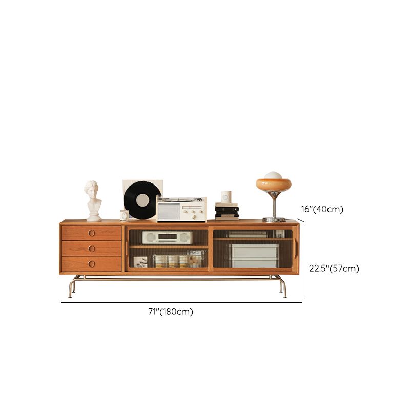 Scandinavian TV Media Console Solid Wood Media Console with Drawers Clearhalo 'furn' 'furn_tv_stands_entertainment_centers' 'Furniture' 'Living Room Furniture' 'TV Stands & Entertainment Centers' 'TV Stands & Media Storage Furniture' 'tv_stands_entertainment_centers' 1200x1200_c04dad29-643b-4343-b3a2-ab2fe0e37bd3