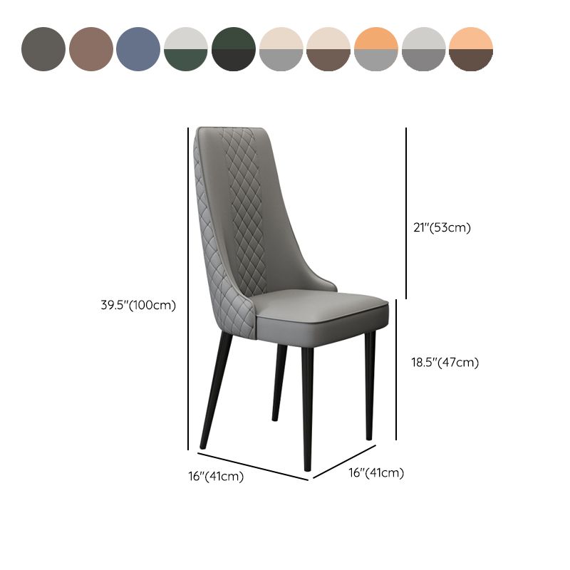 Chaise latéral de style glamour Parsons Parsons Indoor Dining Chair pour le salon