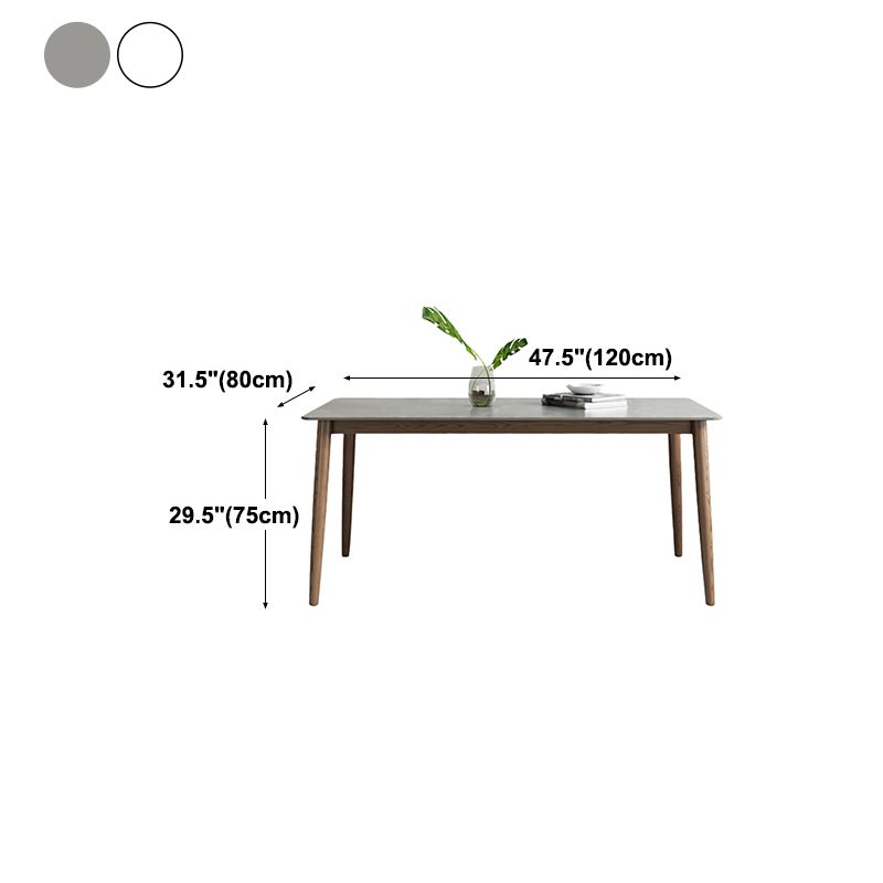 Sintered Stone Rectangle Dining Table Medieval Modern Table with Wooden 4 Legs Clearhalo 'Dining Tables & Seating' 'Dining Tables' 'dining_table' 'furn' 'furn_dining_table' 'Furniture' 'furniture_dining_table' 'Kitchen & Dining Furniture' 1200x1200_c051b566-8f2e-4cc4-ba29-95a7eb988ba9