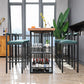 Industrial Style Bar Table 42-inch Height Brown Wood Top Metal Base Bistro Table Clearhalo 'Bar Furniture' 'Bar Tables' 'bar_tables' 'furn' 'furn_bar_tables' 'Furniture' 'furniture_bar_tables' 'Kitchen & Dining Furniture' 'kitchen&dining_furn' 'kitchen' 1200x1200_c052a2ea-4bb2-4fc0-9bda-d013dfb93eeb