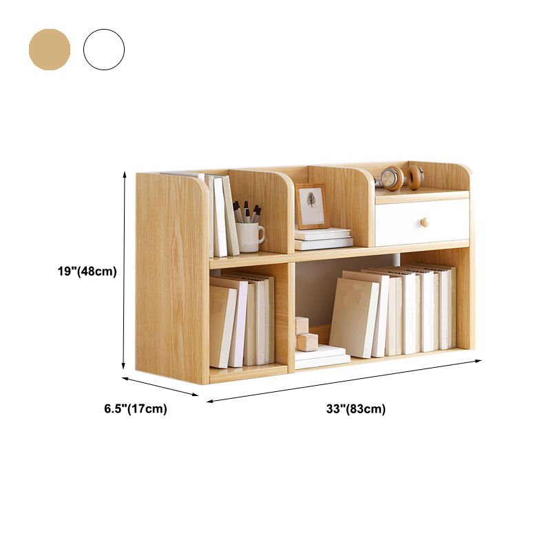 Libreria aperta di libreria aperta da 9,5 "W Modern Wooden con cassetti e scaffali