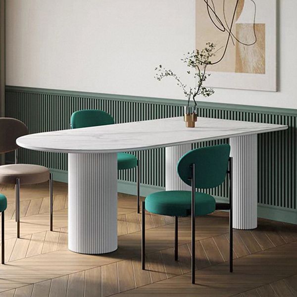Metal Contemporary Free Form Table Sintered Stone Table for Dining Room Clearhalo ' dining_table' 'Dining Tables & Seating' 'Dining Tables' 'Furniture' 'furniture_dining_table' 'Kitchen & Dining Furniture' 'kitchen&dining_furn' 'kitchen' 'kitchen_dining_table' 1200x1200_c054b150-1e0f-4a98-aa09-96c314bea953