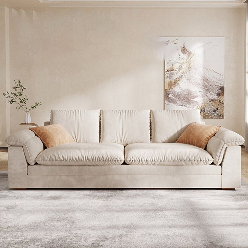 Divano imbottito nordico da 30,7 "divano alto dormiente con deposito