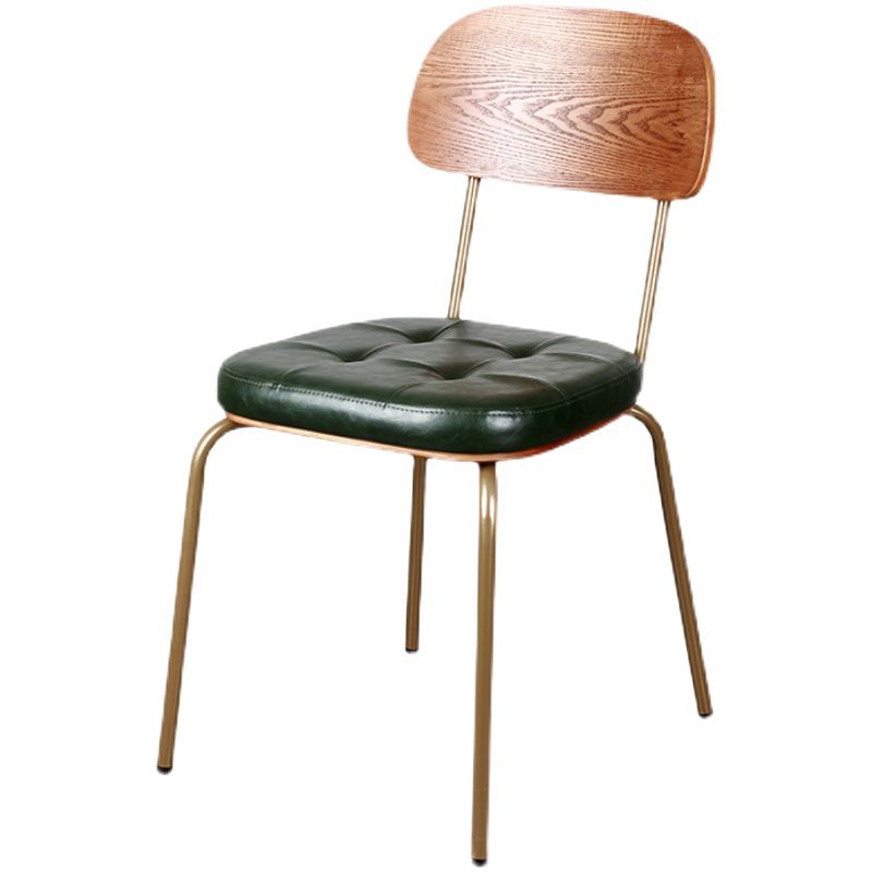 Industrial Style Leather Dining Side Chair Dining Room Open Back Side Chair Set Clearhalo ' kitchen&dining_furn' 'Dining Chairs' 'Dining Tables & Seating' 'dining_chair' 'furn' 'furn_dining_chair' 'Furniture' 'furniture_dining_chair' 'Kitchen & Dining Furniture' 'kitchen' 1200x1200_c056b753-9db1-4bec-b65d-bf26c3d2037d