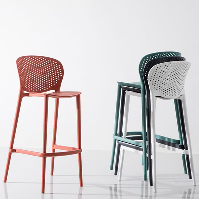 Modern Plastic Counter & Bar Stool Low Back Footrest Stool for Coffee Shop Clearhalo 'Bar Furniture' 'Bar Stools' 'bar_stools' 'furn' 'furn_bar_stools' 'furniture_bar_stools' 'Kitchen & Dining Furniture' 'kitchen&dining_furn' 'kitchen' 'kitchen_furn' Furniture' 1200x1200_c056ea77-5020-4511-b244-7a532f8d73c4