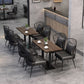 Industrial Brown Dinner Room Kitchen Table Solid Wood Top Table with Metal Base for Dining Room Clearhalo ' dining_table' 'Dining Tables & Seating' 'Dining Tables' 'furn' 'furn_dining_table' 'Furniture' 'furniture_dining_table' 'Kitchen & Dining Furniture' 'kitchen&dining_furn' 'kitchen' 'kitchen_dining_table' 1200x1200_c0578e70-415b-42e2-9ead-c36b8f5fd8b3