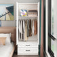 Contemporary Wardrobe Armoire Wood Combination Armoire for Bedroom