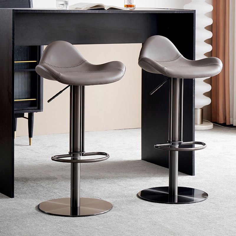 Industrial Adjustable Bar Stool Leather Backrest Counter Stool for Bristol Clearhalo 'Bar Furniture' 'Bar Stools' 'bar_stools' 'furn' 'furn_bar_stools' 'Furniture' 'Kitchen & Dining Furniture' 1200x1200_c05a8b4d-059b-413d-9f2f-fc3bc0d9847d