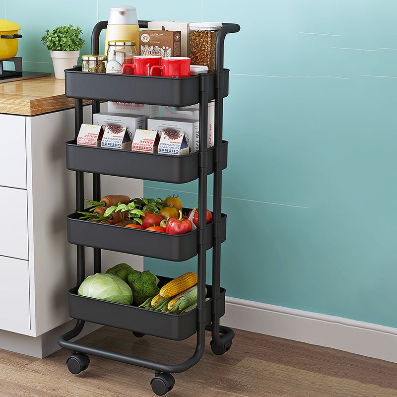 Open Industrial Etagere Bookshelf Steel Frame Plastic Shelf Bookshelf with Caster Wheels Clearhalo 'Bookcases' 'furn' 'furn_bookcases' 'Furniture' 'furniture_bookcases' 'Office Furniture' 1200x1200_c05c44b7-73e3-4e88-b7e7-4ff683cafe35