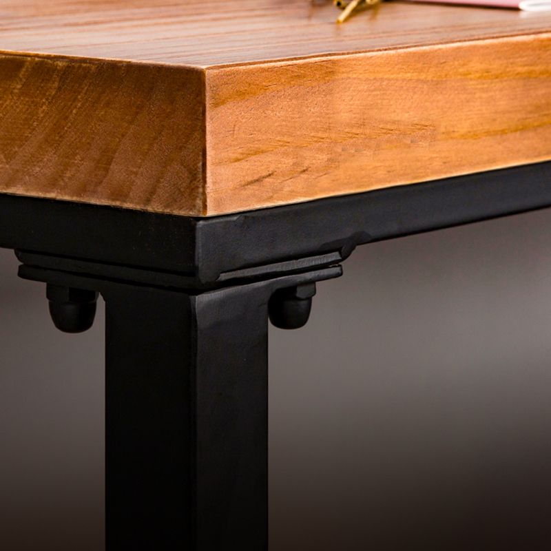 工業バーの高さテーブルソリッドウッドトップビストロバーテーブルと架台ベース