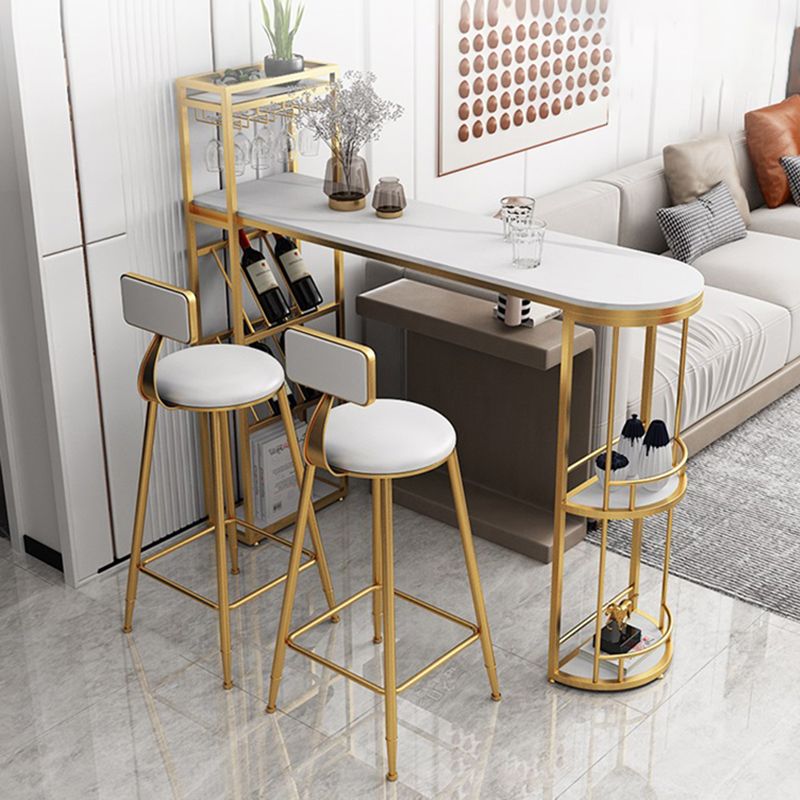 Wine Rack Modern Bistro Bar Desk Marble Sled Bar Height Indoor Cocktail Table Clearhalo 'Bar Furniture' 'Bar Tables' 'bar_tables' 'furn' 'furn_bar_tables' 'Furniture' 'furniture_bar_tables' 'Kitchen & Dining Furniture' 'kitchen&dining_furn' 'kitchen' 1200x1200_c05cf1b5-4ffa-48ba-b532-9fad856fc96a