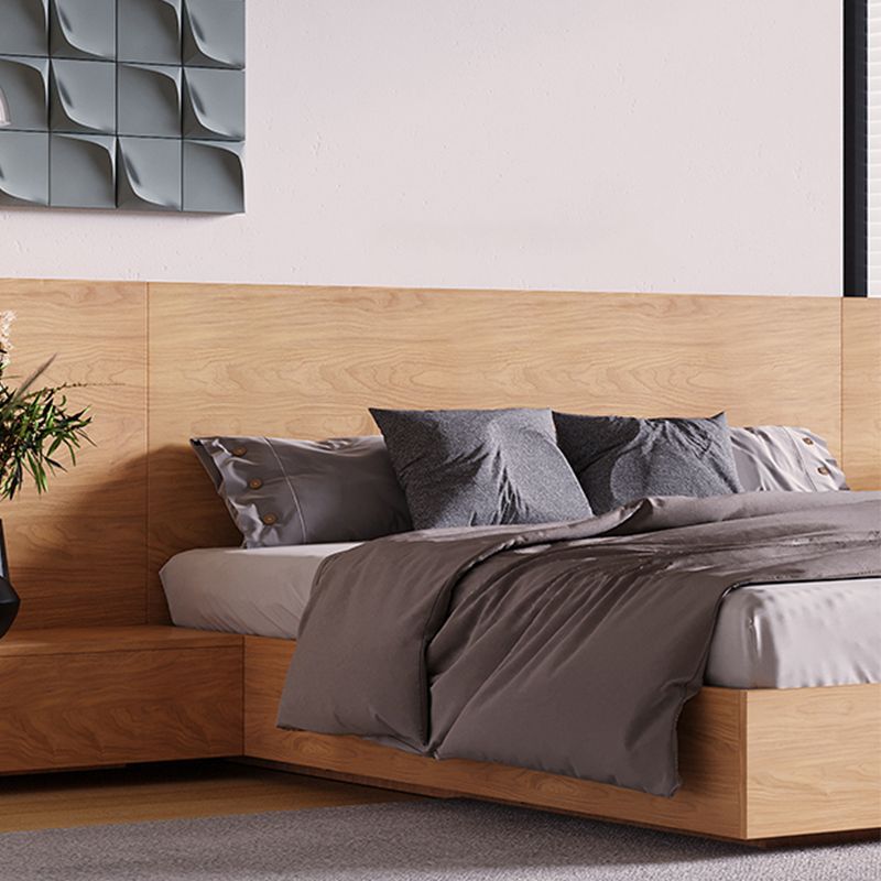 Lit de panneau de rangement soulevez le lit de panneau de panneau rectangulaire naturel