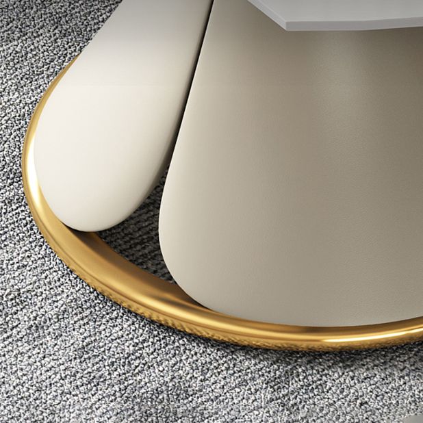 Glam 1/4/5/6/7/9 Pieces White Dining Table Set with Stone Top Round Scalable Dinette Set Clearhalo 'Dining Room Sets' 'Dining Tables & Seating' 'dining_room_set' 'furn' 'furn_dining_room_set' 'Furniture' 'furniture_dining_room_set' 'Kitchen & Dining Furniture' 'kitchen&dining_furn' 'kitchen' 1200x1200_c05ddf4e-0133-4f33-aec5-891cc9def19d